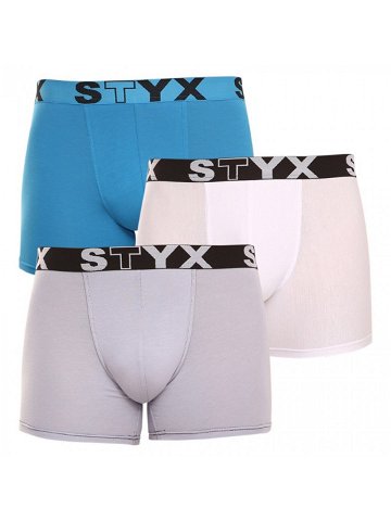 3PACK pánské boxerky Styx long sportovní guma vícebarevné U9696167 L