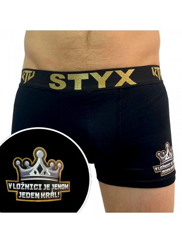 Pánské boxerky Styx KTV sportovní guma černé – černá guma GTCK960 XXL