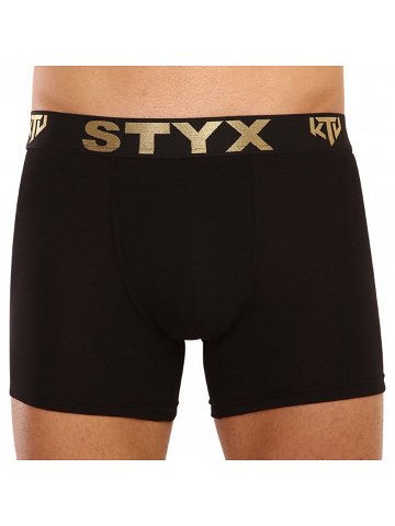 Pánské boxerky Styx KTV long sportovní guma černé – černá guma UTC960 L