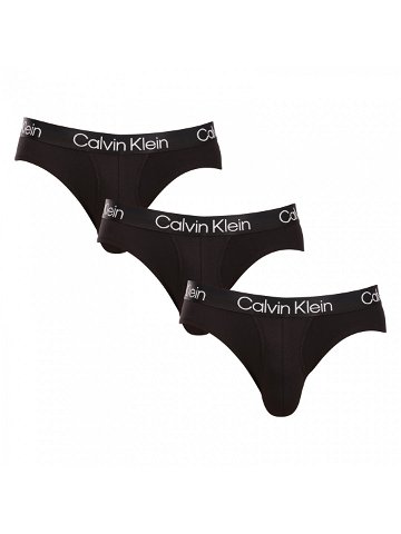 3PACK pánské slipy Calvin Klein černé NB2969A-7VI L