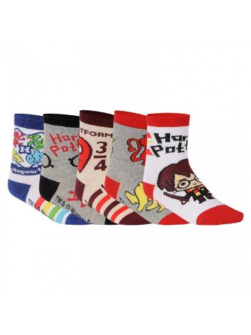 5PACK dětské ponožky Cerdá Harry Potter vícebarevné 2200007401 15 16