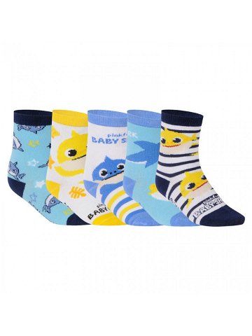 5PACK dětské ponožky Cerdá Baby Shark vícebarevné 2200007399 17 18