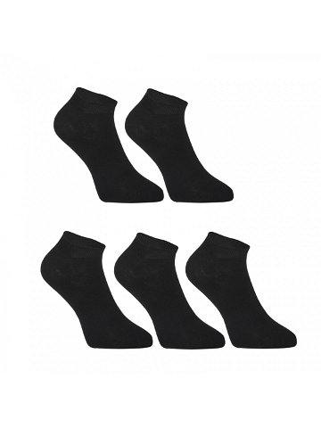 5PACK ponožky Styx nízké bambusové černé 5HBN960 L