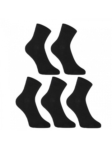 5PACK ponožky Styx kotníkové bambusové černé 5HBK960 L