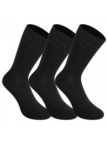 3PACK ponožky Styx vysoké bambusové černé 3HB960 L