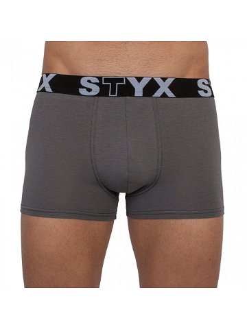 Pánské boxerky Styx sportovní guma nadrozměr tmavě šedé R1063 3XL