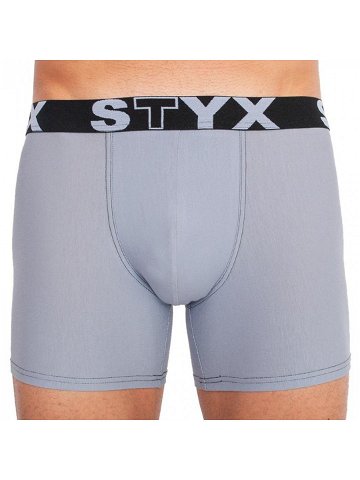 Pánské boxerky Styx long sportovní guma světle šedé U1067 L