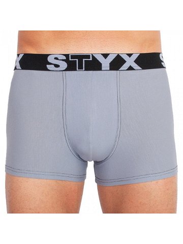 Pánské boxerky Styx sportovní guma světle šedé G1067 L