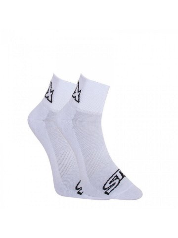 Ponožky Styx kotníkové bílé s černým logem HK1061 S
