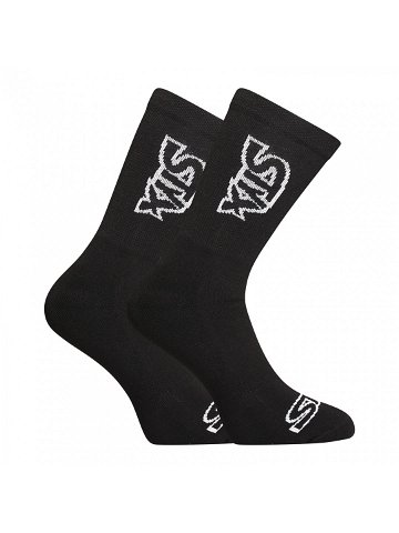 Ponožky Styx vysoké černé s bílým logem HV960 S