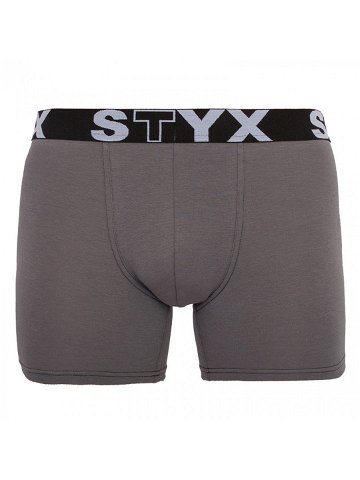 Pánské boxerky Styx long sportovní guma tmavě šedé U1063 L