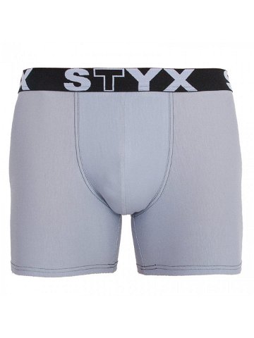 Pánské boxerky Styx long sportovní guma světle šedé U1062 L