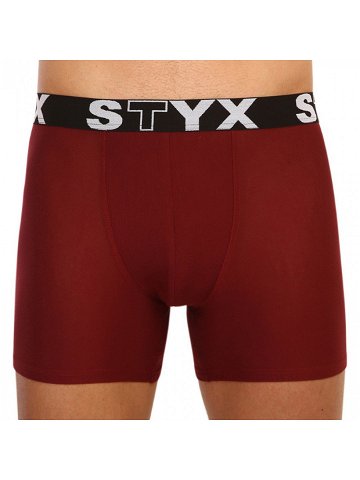 Pánské boxerky Styx long sportovní guma vínové U1060 L