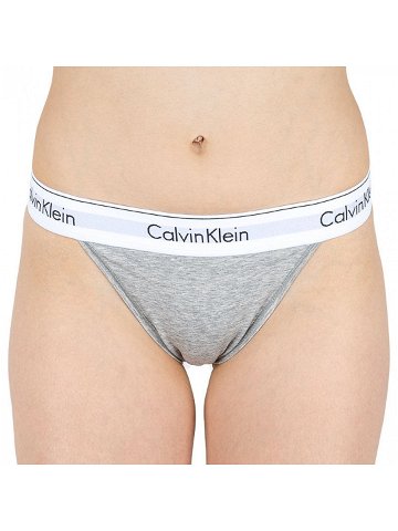 Dámské kalhotky Calvin Klein šedé QF4977A-020 XS