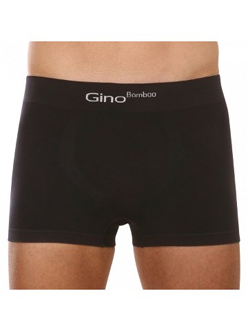 Pánské boxerky Gino bambusové bezešvé černé 53004 XL