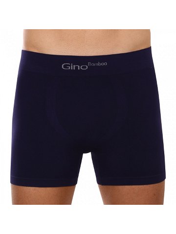 Pánské boxerky Gino bezešvé bambusové modré 54004 XL