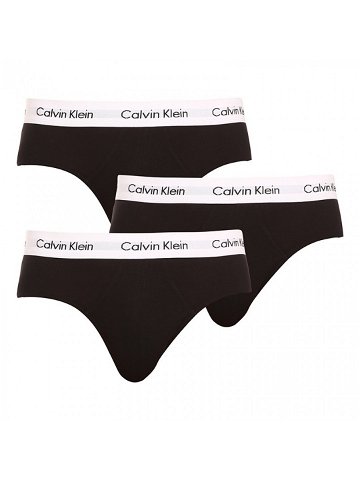 3PACK pánské slipy Calvin Klein černé U2661G-001 S