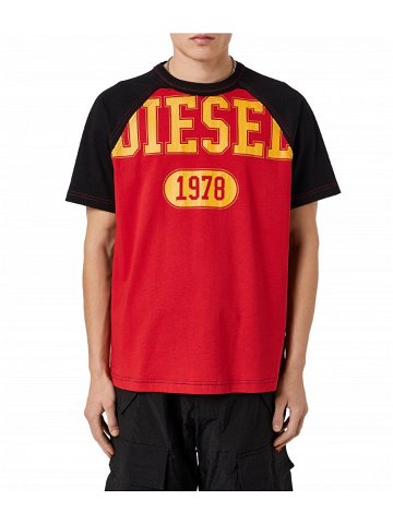 Tričko diesel t-raglen t-shirt černá xxl