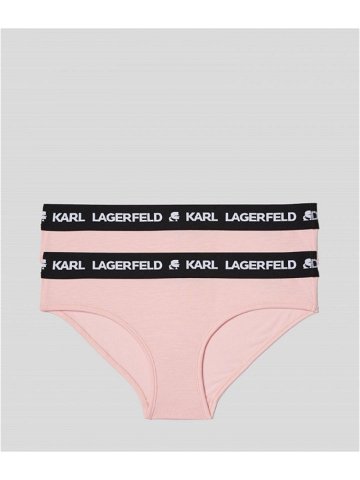 Spodní prádlo karl lagerfeld logo hipsters set 2-pack růžová xs