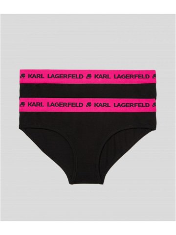 Spodní prádlo karl lagerfeld logo hipsters set 2-pack černá xs