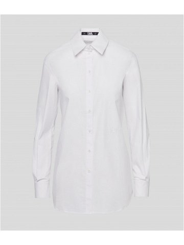 Košile karl lagerfeld klxav poplin shirt bílá 40