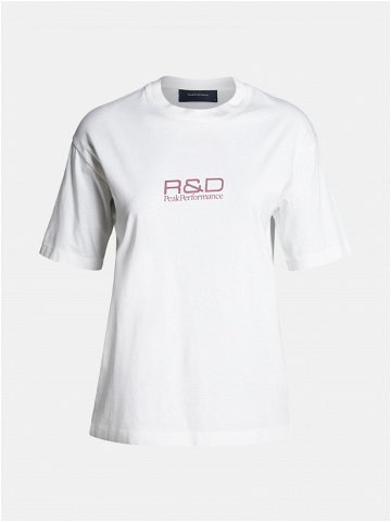 Tričko peak performance w r & d scale print t-shirt bílá xs