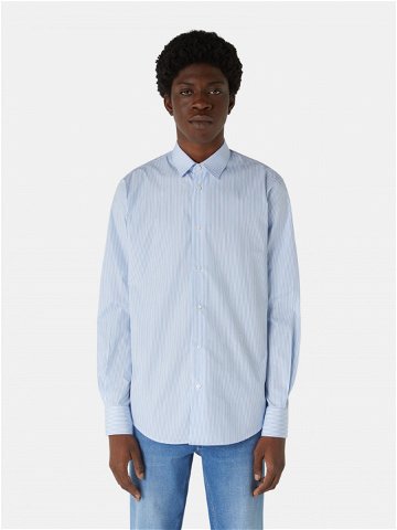 Košile trussardi shirt italian collar popeline stripes modrá 42