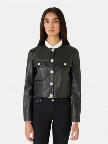 Bunda trussardi jacket soft fake leather černá 46