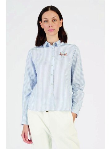 Košile la martina woman shirt l s striped cotton modrá 5