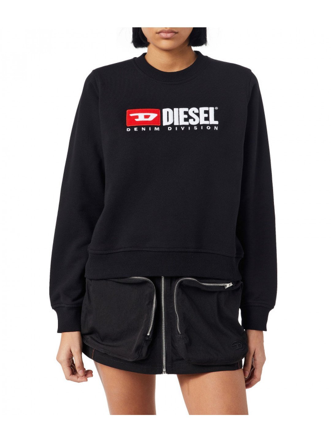 Mikina diesel f-reggy-div sweat-shirt černá xxs