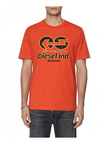 Tričko diesel t-just-e18 t-shirt oranžová xxl