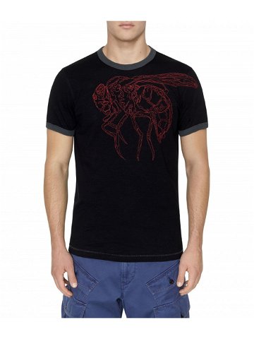 Tričko diesel t-diering-e1 t-shirt černá m