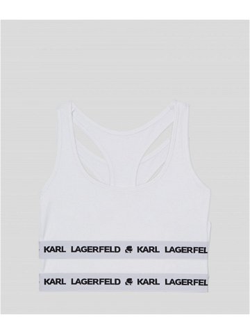 Spodní prádlo karl lagerfeld logo bralette 2-pack bílá xs