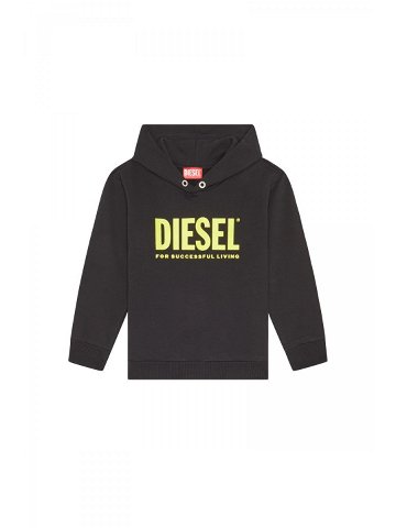 Mikina diesel sdivision-logox over sweat-shirt černá 12y