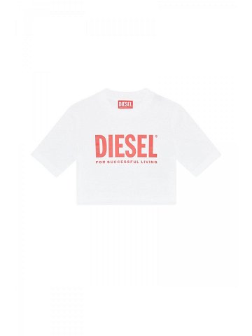 Tričko diesel trecrowlogo t-shirt bílá 8y