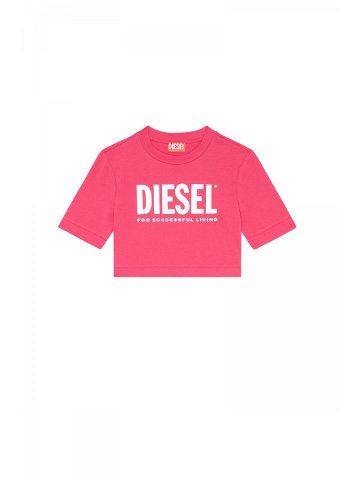 Tričko diesel trecrowlogo t-shirt červená 6y