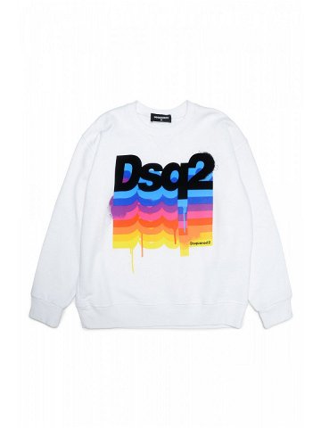Mikina dsquared2 slouch fit sweat-shirt bílá 6y