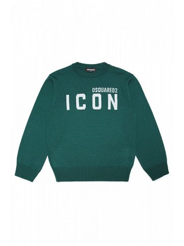 Mikina dsquared2 icon knitwear zelená 8y