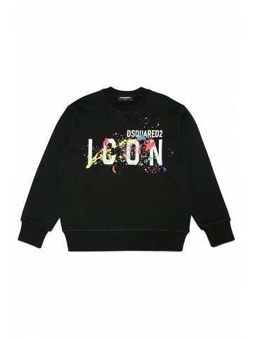 Mikina dsquared2 cool fit-icon sweat-shirt černá 4y