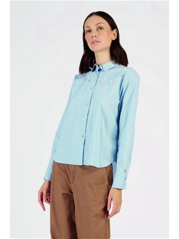 Košile la martina woman shirt l s fil a fil modrá 6