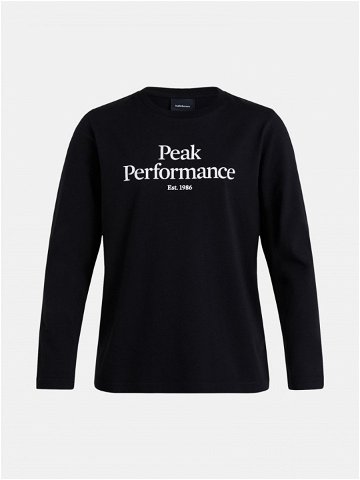 Tričko peak performance jr original ls černá 160