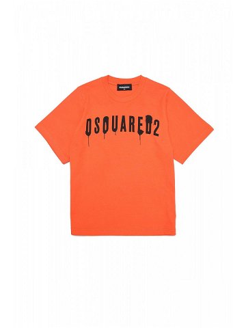 Tričko dsquared2 slouch fit t-shirt oranžová 8y