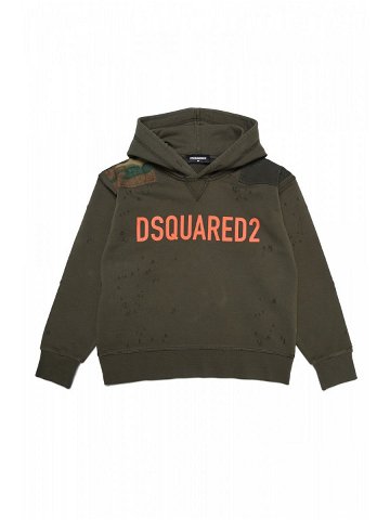 Mikina dsquared2 slouch fit sweat-shirt zelená 4y