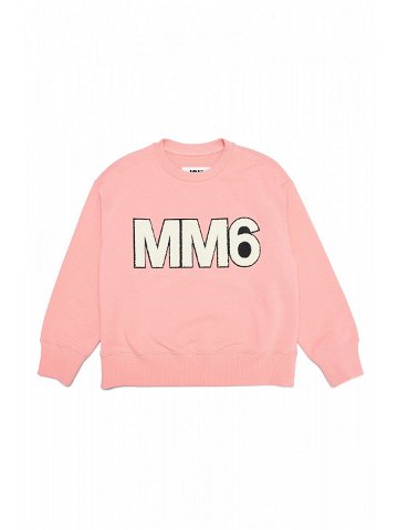 Mikina mm6 sweat-shirt růžová 8y