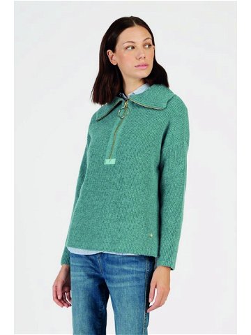 Svetr la martina woman tricot half zip alpaca b zelená 5