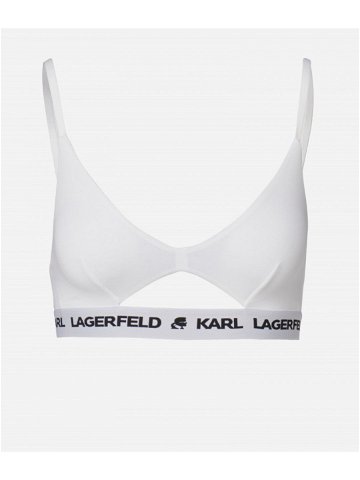 Spodní prádlo karl lagerfeld peephole logo bra bílá xs
