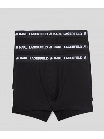 Spodní prádlo karl lagerfeld logo trunk set 3-pack černá xs