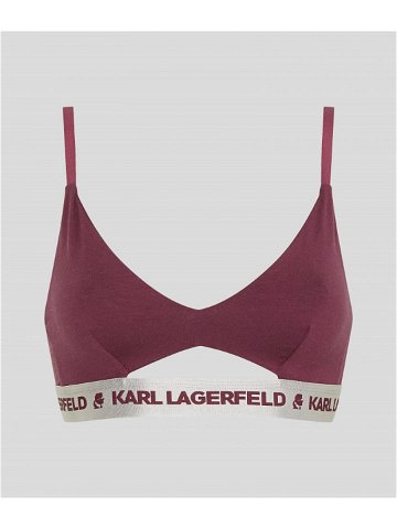 Spodní prádlo karl lagerfeld metallic peephole logo bra červená xl