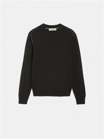 Svetr trussardi sweater roundneck wool cashmere blend černá xxl