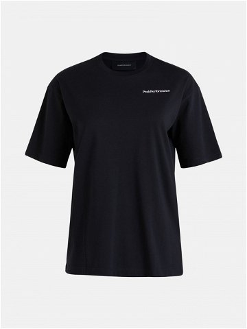 Tričko peak performance w r & d print t-shirt černá xs